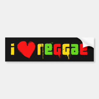 Autocollant De Voiture I Love Reggae