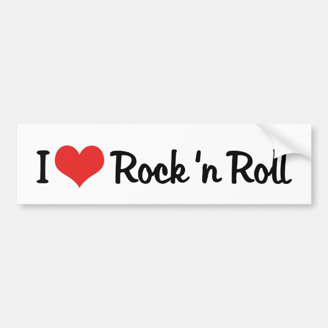 Autocollant De Voiture I Love Rock 'n Rouleau Sticker (Devant)
