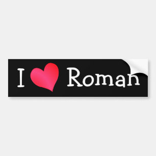 Autocollant De Voiture I Love Roman