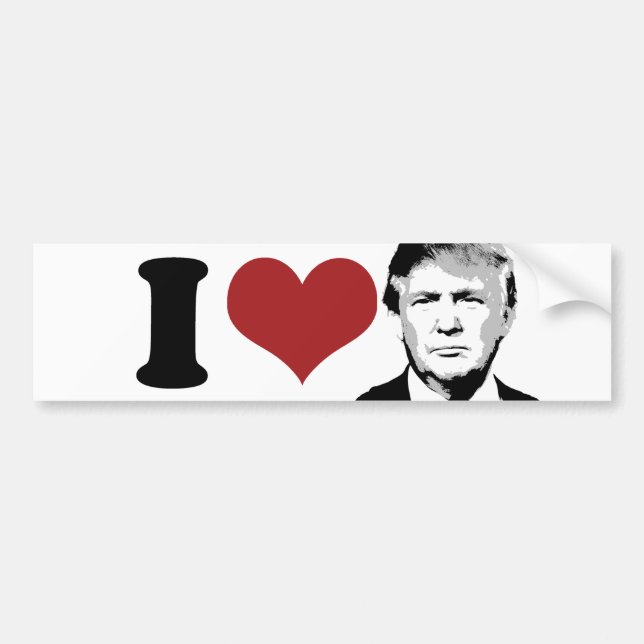 Autocollant De Voiture I Love Trump for President Bumper —.png (Devant)