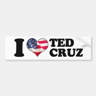 Autocollant De Voiture I pare-chocs de Ted Cruz de coeur - .png