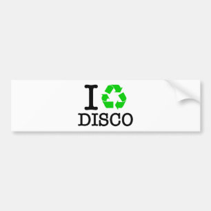 Autocollant De Voiture I Recycle Disco