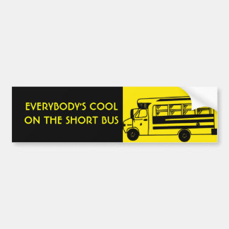 Autocollant De Voiture i_ride_short_bus, TOUT LE MONDE COOLON L'AUTOBUS