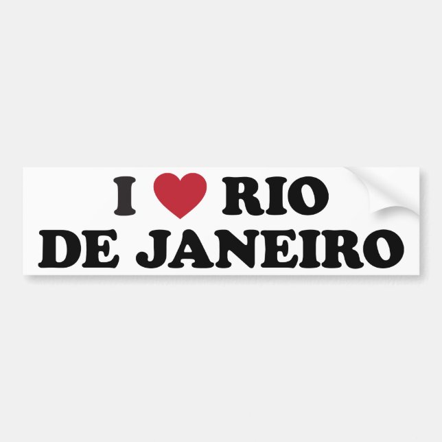 Autocollant De Voiture I Rio de Janeiro Brésil de coeur (Devant)