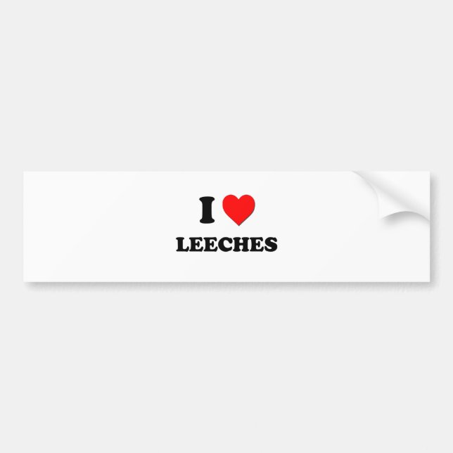 Autocollant De Voiture I sangsues de coeur (Devant)