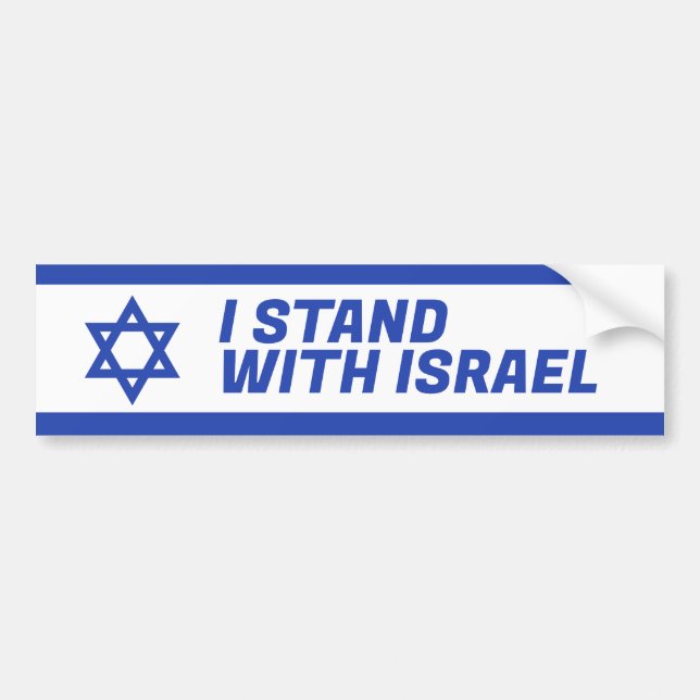 Autocollant De Voiture I Stand with Israel (Devant)