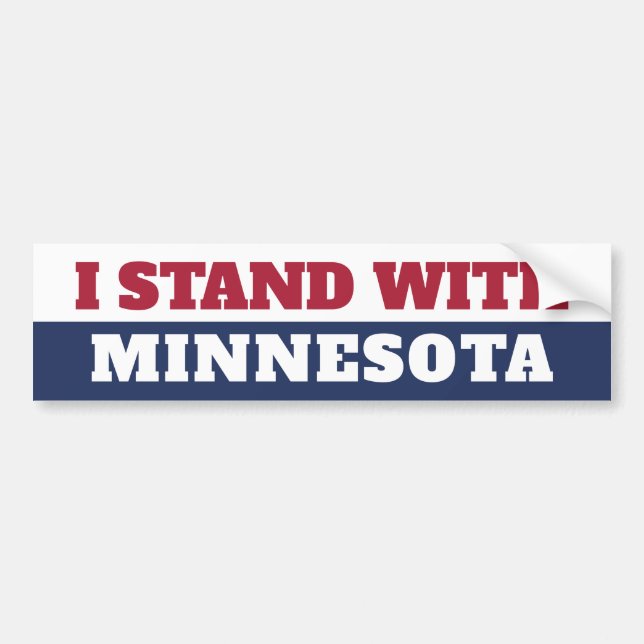 Autocollant De Voiture I Stand With Minnesota  (Devant)