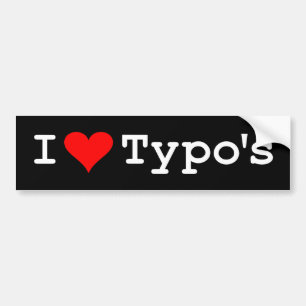 Autocollant De Voiture I typo de coeur