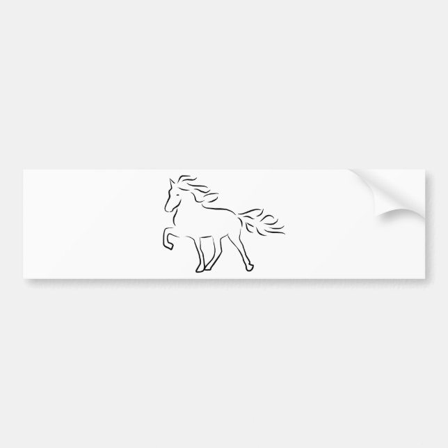 Autocollant De Voiture iceland horse (Devant)