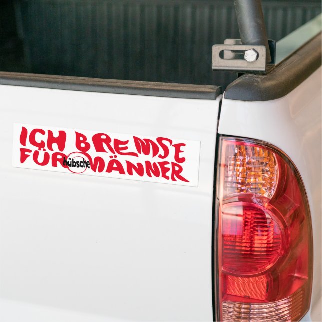 Autocollant De Voiture Ich Bremse für hübsche Männer (Sur camion)
