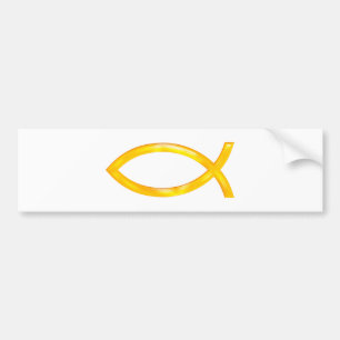 Autocollant De Voiture Ichthus - Christian Fish Symbol