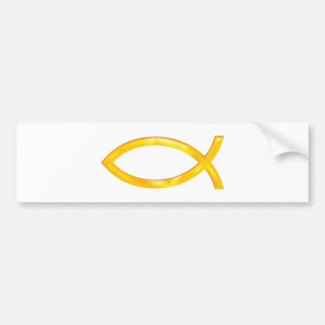 Autocollant De Voiture Ichthus - Christian Fish Symbol (Devant)