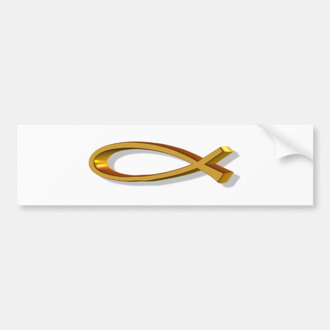 AUTOCOLLANT DE VOITURE ICHTUS 3D (Devant)