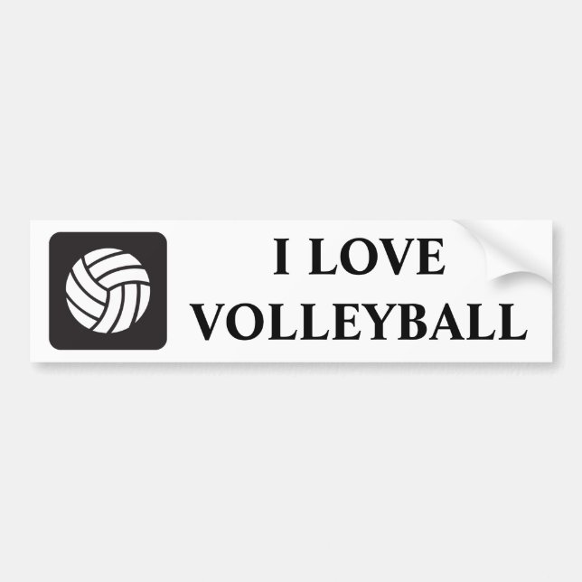 Autocollant De Voiture Icône de volleyball (Devant)