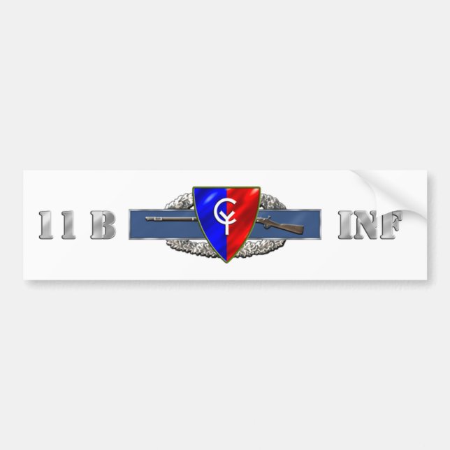 Autocollant De Voiture Identification de l'INFANTERIE 11B trente-huitième (Devant)