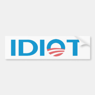 Autocollant De Voiture Idiot Anti-Obama