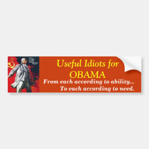 Autocollant De Voiture Idiots utiles pour OBAMA,