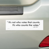 Autocollant De Voiture Il n'est pas qui vote qu'adhésif pour pare-chocs (On Car)