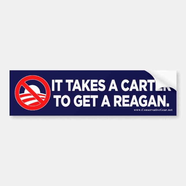 Autocollant De Voiture Il prend Carter pour obtenir Reagan (Devant)
