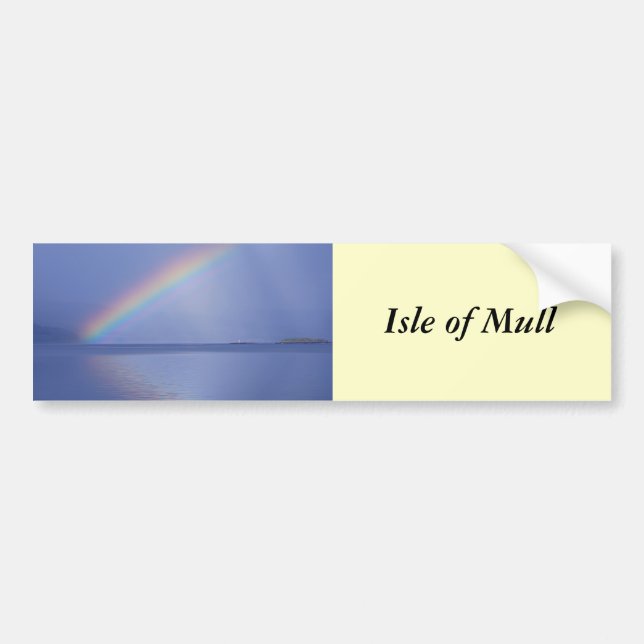 Autocollant De Voiture Île de Mull Rainbow (Devant)