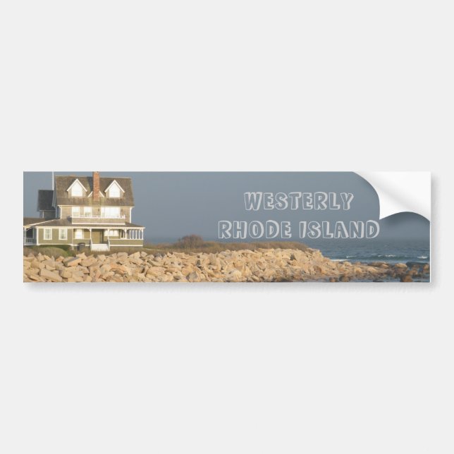 Autocollant De Voiture Île de Rhode à l'ouest Bumpersticker (Devant)