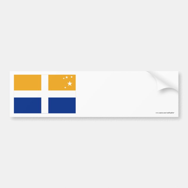 Autocollant De Voiture Îles de drapeau de Scilly (Devant)