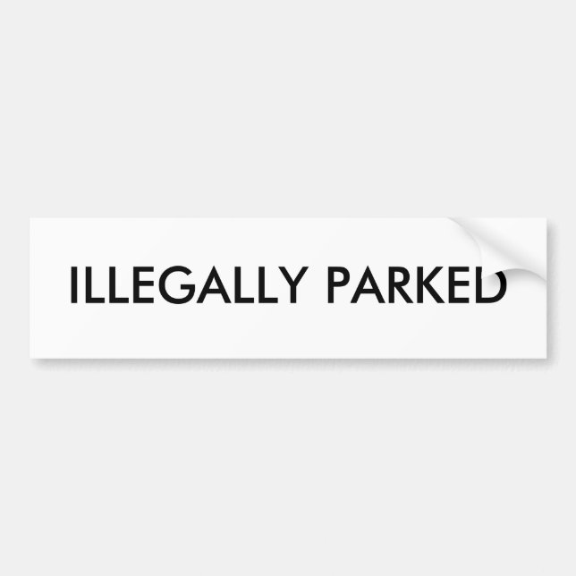 AUTOCOLLANT DE VOITURE ILLÉGALEMENT GARÉ (Devant)