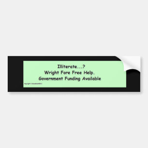 Autocollant De Voiture illettré