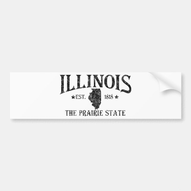 Autocollant De Voiture Illinois (Devant)