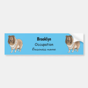 Autocollant De Voiture Illustration de chien Rough collie