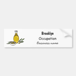 Autocollant De Voiture illustration de dessin animé d'huile d'olive