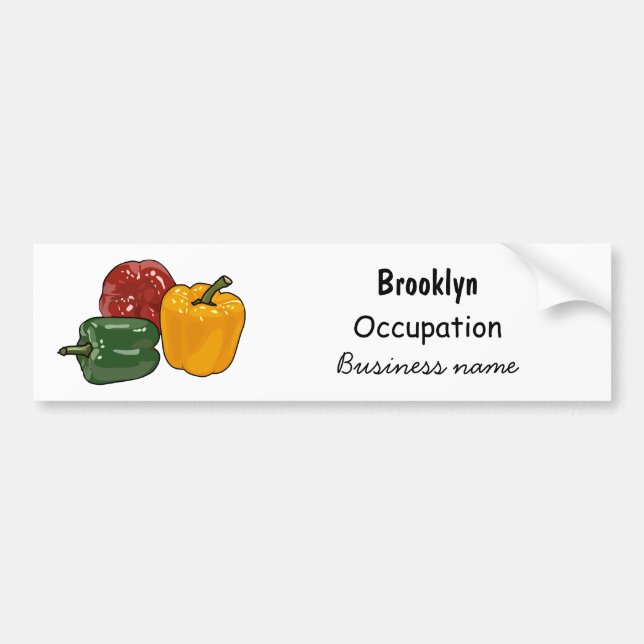 Autocollant De Voiture Illustration de dessin de Capsicum (Devant)