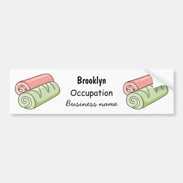 Autocollant De Voiture Illustration de gâteau suisse roll / roll (Devant)