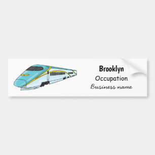Autocollant De Voiture Illustration de la bande dessinée d'un train à bal