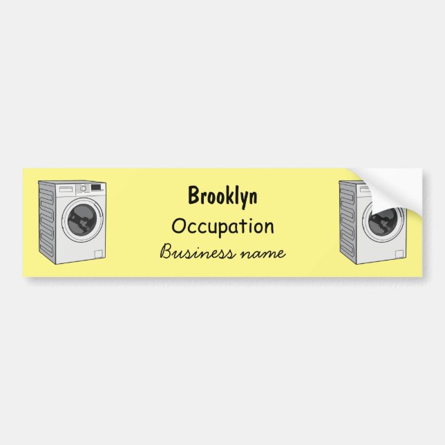 Autocollant De Voiture Illustration de la machine à laver (Devant)