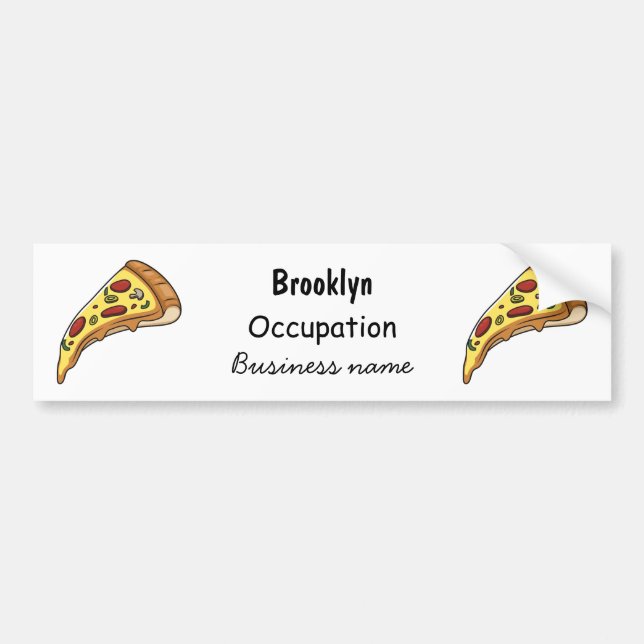 Autocollant De Voiture Illustration de la pizza (Devant)