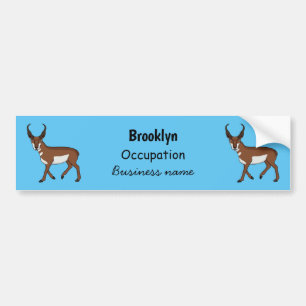 Autocollant De Voiture Illustration de l'antilope Pronghorn