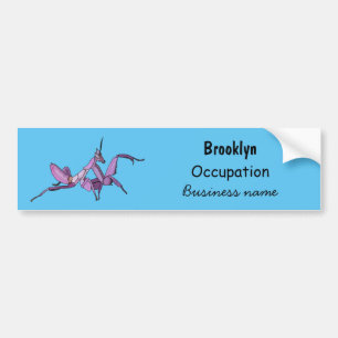 Autocollant De Voiture Illustration de l'orchidée mante