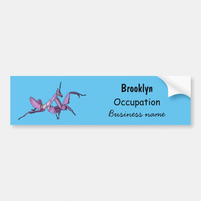 Autocollant De Voiture Illustration de l'orchidée mante (Devant)