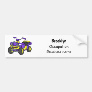 Autocollant De Voiture Illustration de moto Purple Quad