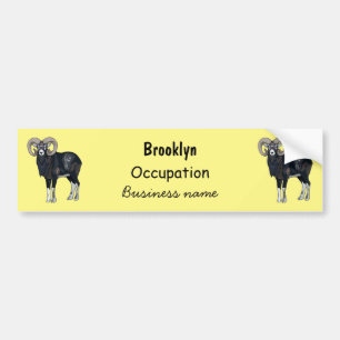 Autocollant De Voiture Illustration de mouflon, mouton