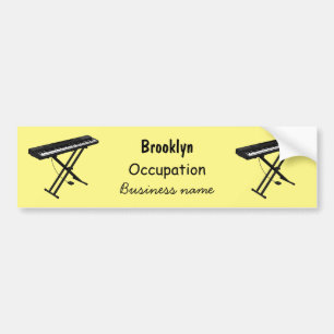 Autocollant De Voiture Illustration de piano clavier