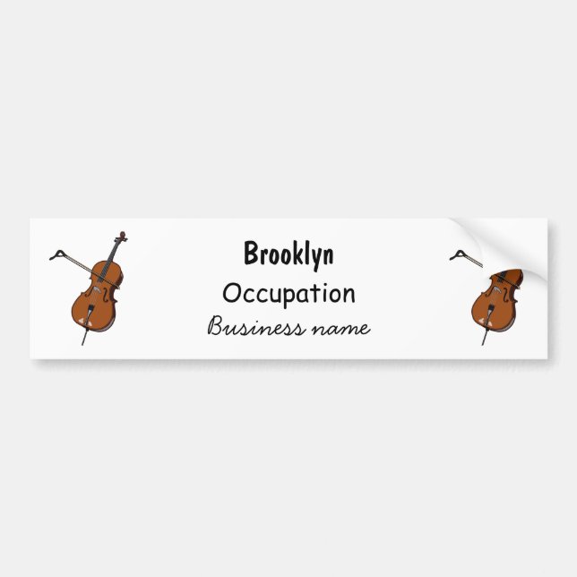 Autocollant De Voiture Illustration de violoncelle (Devant)