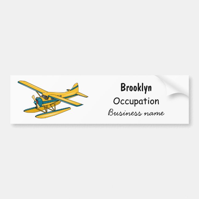Autocollant De Voiture Illustration d'hydravion (Devant)