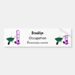 Autocollant De Voiture Illustration du chariot à roues et du chariot à ma