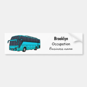 Autocollant De Voiture Illustration d'un autobus à passagers moderne