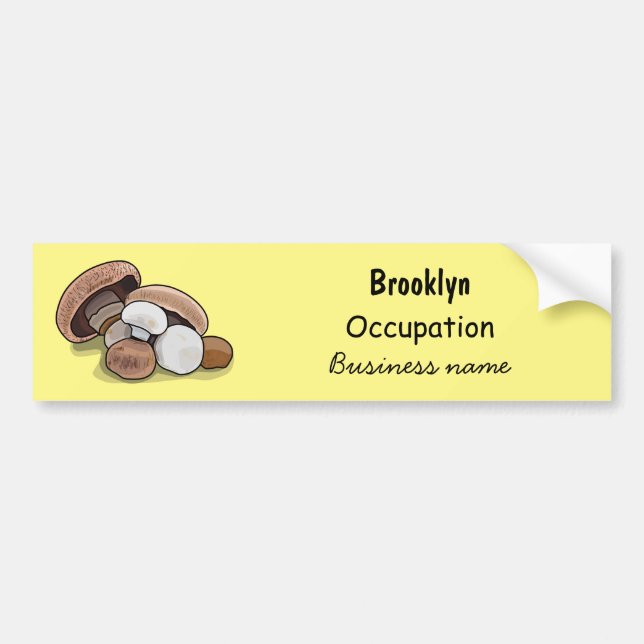 Autocollant De Voiture Illustration d'un champignon (Devant)