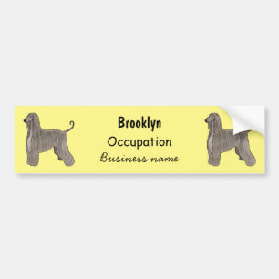 Autocollant De Voiture Illustration d'un chien hound afghan
