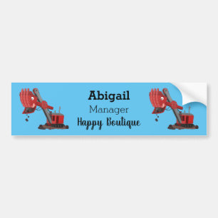 Autocollant De Voiture Illustration d'une pelle à vapeur rouge mou