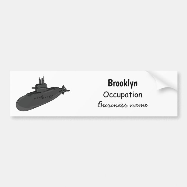 Autocollant De Voiture Illustration sous-marine (Devant)
